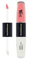 Dermacol 16H Lip Colour Extreme Long-Lasting Lipstick 2in1 ilgai išliekantys lūpų dažai ir blizgesys - 1