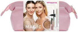 Dermacol Magic rinkinys veidui (lūpų dažai 3.5 g. + švytėjimo suteikianti priemonė 10 g. + tušas 12.6 ml. + kosmetinė) - 1 vnt.