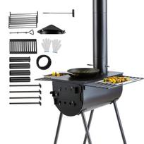 saslykines - Vevor Nešiojama Palapinės Viryklė-Krosnelė Nerūdijančio Plieno (Stainless Steel) - 1 nuotrauka