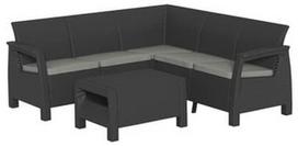Sodo baldų komplektas Keter Allibert Dark Grey