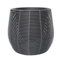 Home4you Wicker Flowerpot D45x40cm Dark Grey