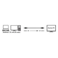 displayport 1.4 kabelis - LogiLink DisplayPort 1.4 Cable 1m - 4 nuotrauka