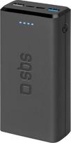 fast charging power bank - Išorinė baterija Power Bank 20.000 mAh Fast charge, 2 USB By SBS Black - 1 nuotrauka