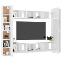 sekcijos svetainei - Svetainės baldų komplektas VLX TV Cabinet 3079277, vidaus, baltas - 8 nuotrauka