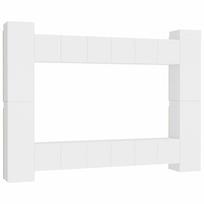 sekcijos svetainei - Svetainės baldų komplektas VLX TV Cabinet 3079277, vidaus, baltas - 9 nuotrauka