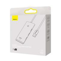 usb a to usb c usb 3.0 - Baseus Lite Series HUB 4in1 USB-A į 4xUSB-A 3.0 (WKQX030101) Juodas (Black) - 1 nuotrauka