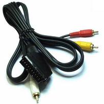 eStar SCART į 3RCA kabelis Juodas (Black)