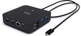 usb c 10gbps laidas - i-tec USB-C DP Dual HDMI Docking Station 100W Juoda (Black) - 1 nuotrauka