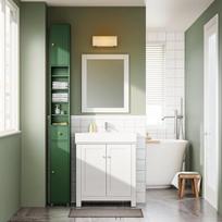 Vonios spintelė SoBuy BZR34-II-SY, tamsiai žalia (Dark Green)