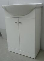 Vonios spintelė PIANO VA55-1/P su praustuvu, balta (White)