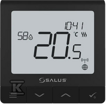 Salus Controls Quantum SQ610BRF, belaidis termostatas, juoda