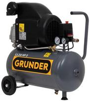 oro kompresoriai - Grunder RC2/24 2HP 24L - 1 nuotrauka