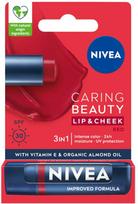 Nivea Caring Beauty 3in1 SPF30 lūpų dažai ir skaistalai viename - Red