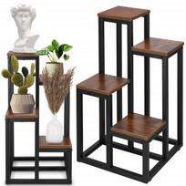 Metalinis gėlių stovas Springos GA0209 67,5 cm su 4 lentynomis juodas (Black)
