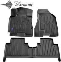 Stingray Guminiai kilimėliai 3D HYUNDAI Tucson JM 2004-2012m. / Juodas (Black)