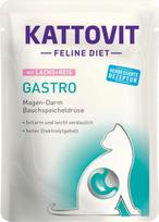 KATTOVIT Feline Diet Gastro Lašiša su ryžiais - šlapias kačių maistas - 85 g