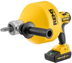 REMS Mini–Cobra S 22V VE Set, akumuliatorinis kanalizacijos vamzdžių valymo prietaisas