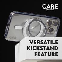 apple iphone 16 pro case - CARE Feature Case  Back cover  Apple  iPhone 16  Recycled plastic  Silver  Kickstand & MagSafe - 4 nuotrauka