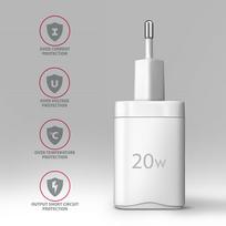 ikrovikliai type 2 - AXAGON Wallcharger 2x port (USB-A   USB-C), 20W | ACU-PQ20W - 7 nuotrauka