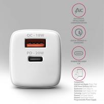 ikrovikliai type 2 - AXAGON Wallcharger 2x port (USB-A   USB-C), 20W | ACU-PQ20W - 8 nuotrauka
