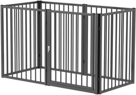 voljeras - Pawhut Šuniukų aptvaras 76 cm su durelėmis, juodas (Black) - 1 nuotrauka