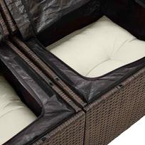lauko sofa lauko baldu komplektas - Lauko baldų komplektas VLX 5 Piece Set With Cushions 318579, pilkas/antracito, 8 vietų - 7 nuotrauka