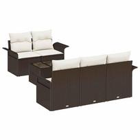 lauko sofa lauko baldu komplektas - Lauko baldų komplektas VLX 5 Piece Set With Cushions 318579, pilkas/antracito, 8 vietų - 12 nuotrauka
