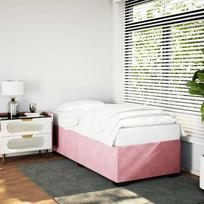 Lova VLX Velvet 288565, rožinė, 226x106.5 cm, su grotelėmis