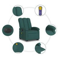elektriniai foteliai - vidaXL Elektrinis masažinis krėslas, tamsiai žalias (Dark Green) - 7 nuotrauka