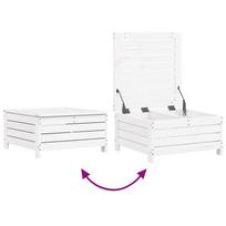 pusies masyvo baldai - vidaXL Sodo sofos komplektas, 6 dalių, baltas (White), pušies medienos masyvas - 5 nuotrauka