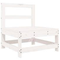 pusies masyvo baldai - vidaXL Sodo sofos komplektas, 6 dalių, baltas (White), pušies medienos masyvas - 9 nuotrauka