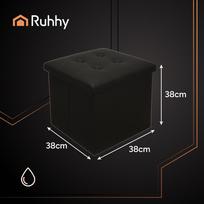 pufas juodas - Ruhhy 25779 Sulankstomas pufas Juodas (Black) - 1 nuotrauka