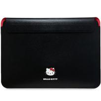 nesiojamo kompiuterio 14 deklas - Hello Kitty PU Metal Logo case for a 14" laptop - black - 1 nuotrauka