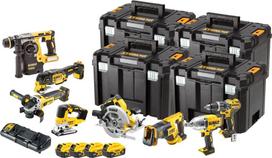 dewalt dcg405 senukai - DeWALT DCK865P4T-QW Rinkinys COMBO 18V (DCD796, DCF899H, DCS367, DCH273, DCS334, DCG405, DCS355, DCS570) 4x5,0Ah - 1 nuotrauka