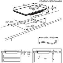 indukcine 80 cm - AEG TI84IB10FB - 2 nuotrauka