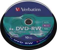 dvd rw - DVD+RW Verbatim [ cake box 10 | 4.7GB | 4x ] - 1 nuotrauka