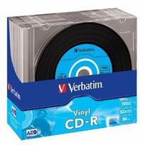 cd r - CD-R Verbatim [ slim jewel case 10 | 700MB | 48x | Data Vinyl | DataLife+ AZO ] - 1 nuotrauka