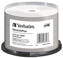 CD-R Verbatim [ cake box 50 | 700MB | 52x | Wide Thermal