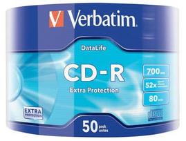 verbatim cd - CD-R Verbatim [ 50 pcs, 700MB, 52x, wrap] EXTRA PROTECTION - 3 nuotrauka