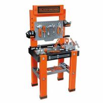 vaikiskos dirbtuves - Smoby Black & Decker žaislinis meistro įrankių rinkinys Bricolo One, oranžinė/pilka - 1 nuotrauka