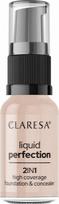 Claresa Liquid Perfection 2in1 High Coverage Foundation & Concealer stipraus maskavimo makiažo pagrindas ir maskuoklis viename - 103 Cool Medium 18 g.