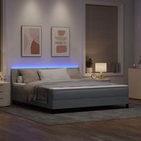 lovos dvigules 200 180 - vidaXL Dvigulė lova su čiužiniu ir LED apšvietimu, šviesiai pilka (Light Grey), 180x200 cm - 10 nuotrauka