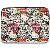 laptopo krepsiai - Hello Kitty PU Metal Logo case for a 14" laptop - beige - 1 nuotrauka