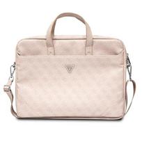 krepsys nesiojamam kompiuteriui 16 - Guess Saffiano 4G Triangle Logo bag for a 16'' laptop - pink - 1 nuotrauka