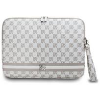 laptop dekl - DKNY Sleeve Checkered Pattern Printed Stripes 14" Laptop Case - Beige - 1 nuotrauka
