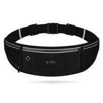 sportinis telefono deklas - Tech-Protect M3 Universal Sport Waist Bag - Black - 1 nuotrauka