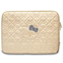 laptop dekl - Hello Kitty Zip PU Quilted Bows case for a 14" laptop - gold - 1 nuotrauka