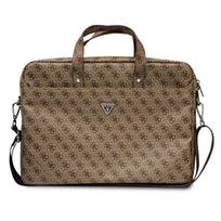 krepsys nesiojamam kompiuteriui 16 - Guess Saffiano 4G Triangle Logo bag for a 16'' laptop - brown - 1 nuotrauka