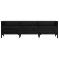 tv 150 cm - TV staliukas vidaXL, juodas (Black), 150 cm x 30 cm x 44.5 cm - 8 nuotrauka