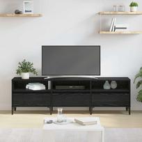 tv 150 cm - TV staliukas vidaXL, juodas (Black), 150 cm x 30 cm x 44.5 cm - 9 nuotrauka